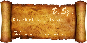 Davidovits Szilvia névjegykártya